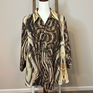 Allison Daley Button Down Blouse Size 20W in GUC